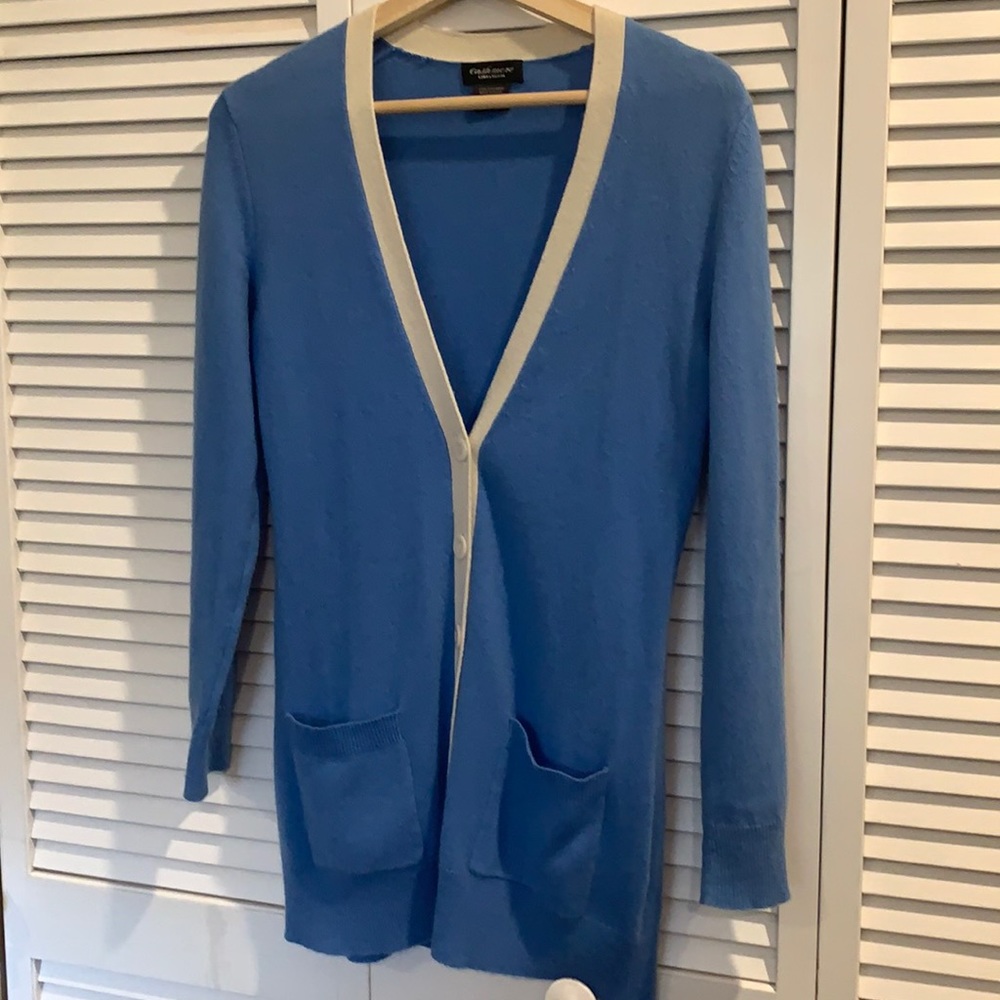 Cashmere Lord & Tailor Light Blue Cardigan XS